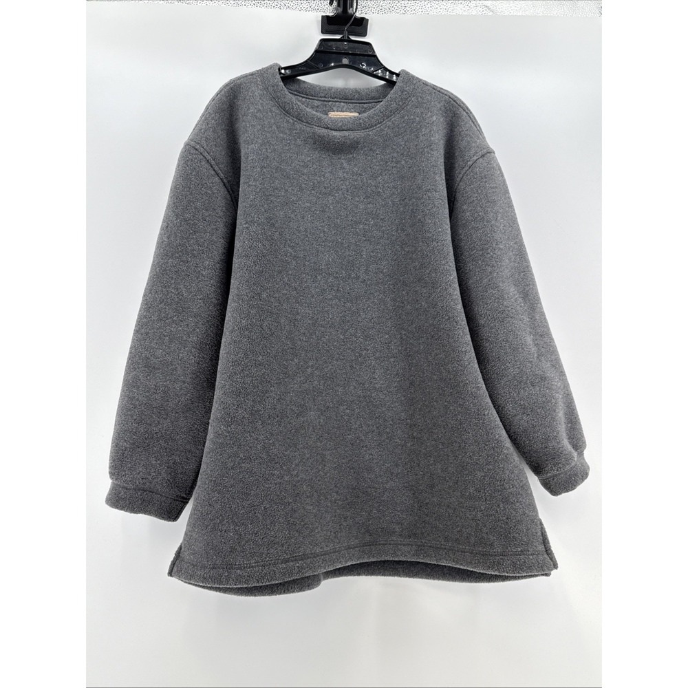 Vintage Woolrich Sweatshirt Large  Womens Gray Fleece‎ Long Sleeve Pullover USA